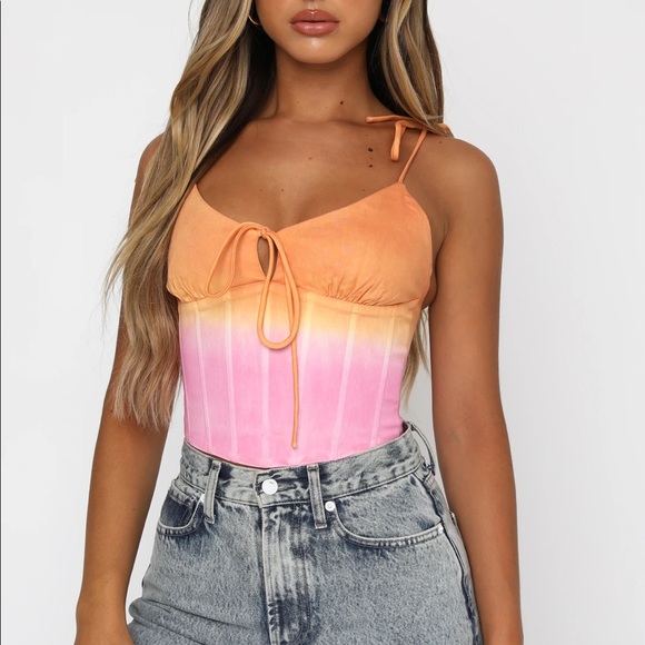 WHITE FOX BOUTIQUE BUSTIER TOP - Picture 1 of 2